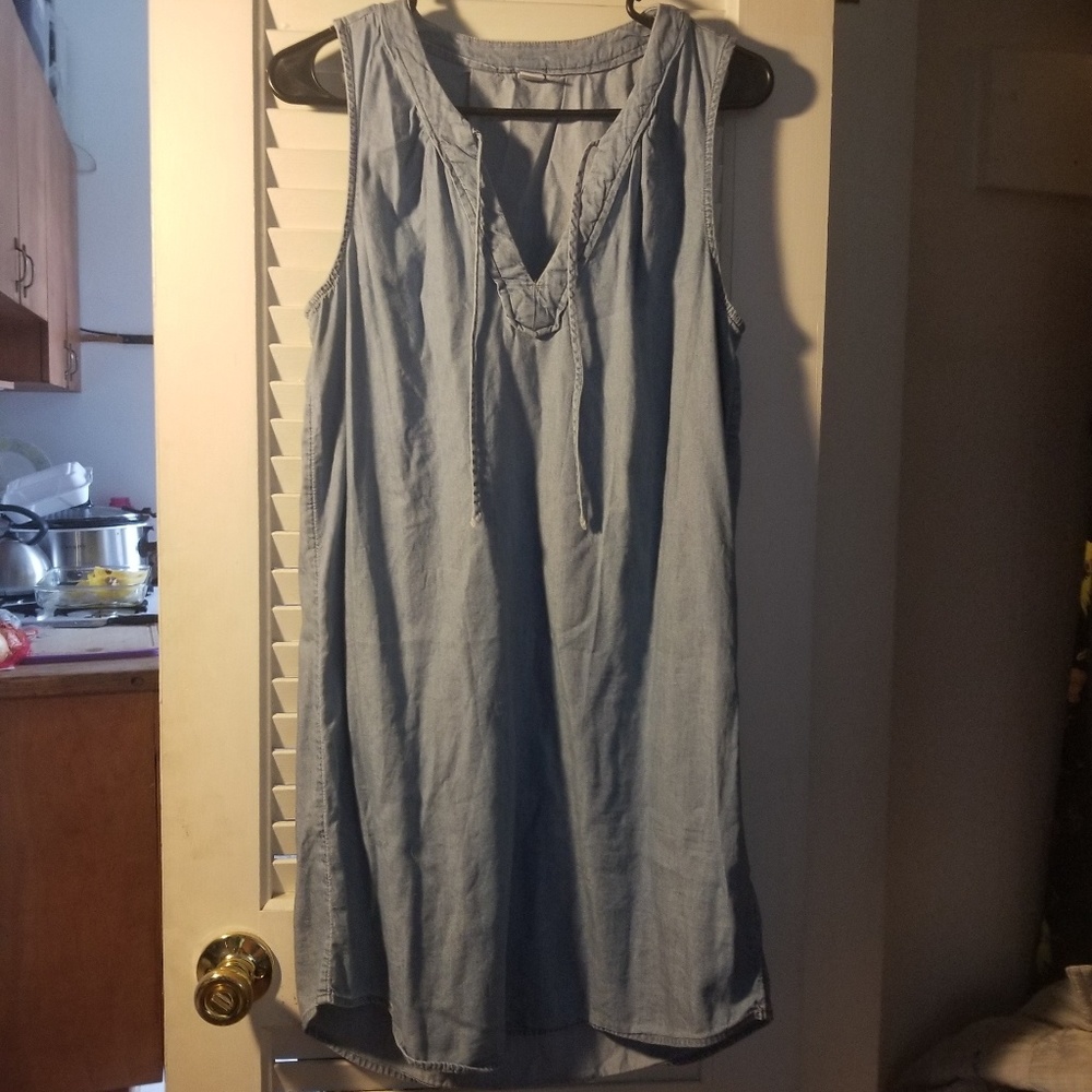 Chambray summer sheath dress